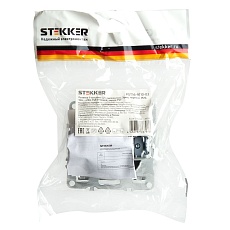 Розетка 2P+E Stekker Эрна черный PST16-9110-03 49154 2