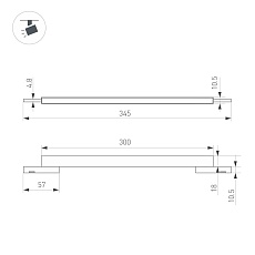 Трековый светодиодный светильник Arlight Mag-Microcosm-Flat-L300-8W Warm3000 043271 1