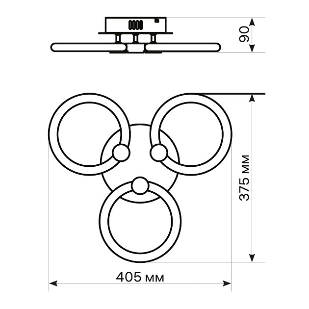 Потолочная светодиодная люстра Ritter Ottimo 51611 2 Фото № 2