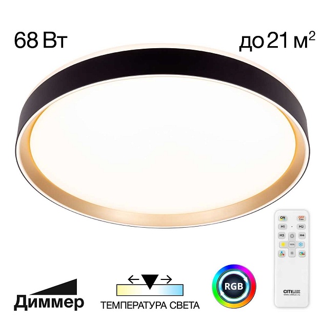 Потолочный светодиодный светильник Citilux Boss CL751451G Фото № 1