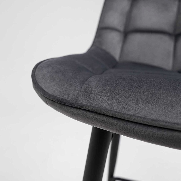 Полубарный стул AksHome Linx темно-серый, велюр 86206 Фото № 7