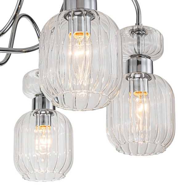 Потолочная люстра Escada Gloss 1141/6PL Chrome/Clear изображение 3 Потолочная люстра Escada Gloss 1141/6PL Chrome/Clear Фото № 3