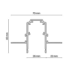 Шинопровод встраиваемый под ГКЛ Maytoni Technical Exility Busbur TRX034-422.12W 1