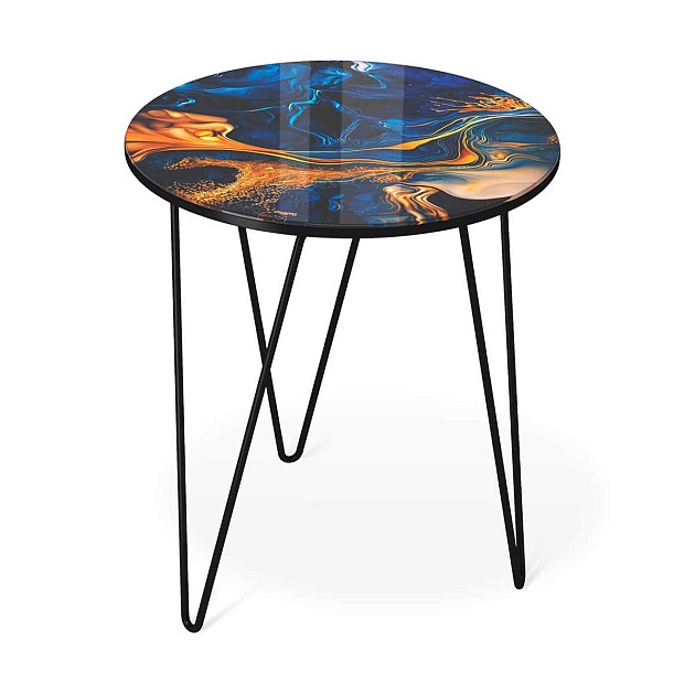 Журнальный стол Sheffilton SHT-CT27 синий сапфир/черный муар 4007482114 Фото № 1