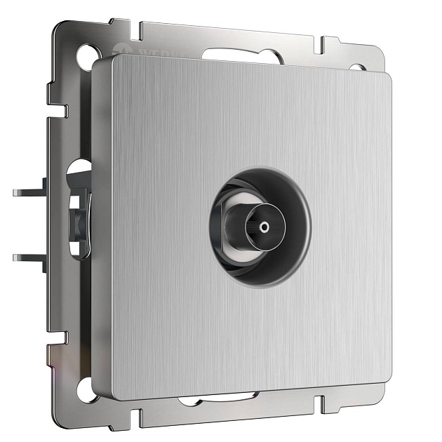 ТВ-розетка оконечная Werkel cеребряный рифленый W1183009 4690389159909 Фото № 1