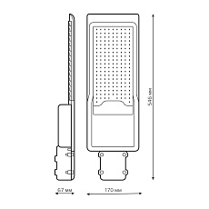 Уличный светодиодный светильник Gauss 629534120 3