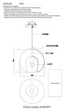 Подвесной светильник Crystal Lux Luisa SP1 Brass/Transparent 2