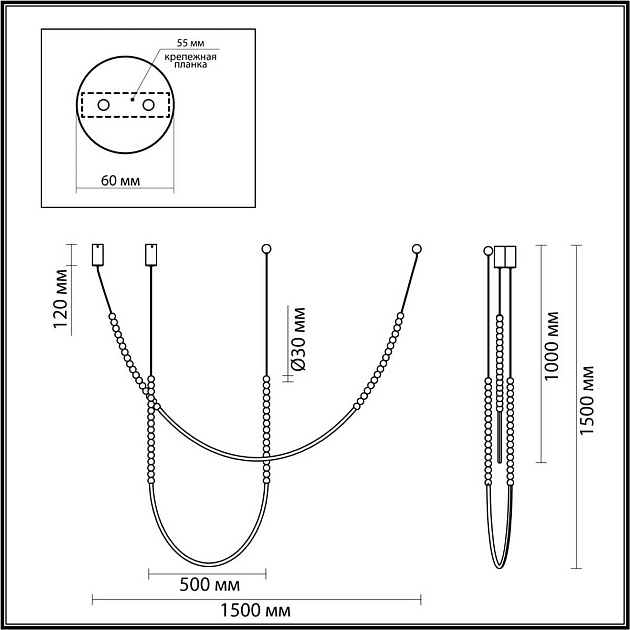 Потолочный светильник Odeon Light MONELLA 6639/24CL Фото № 2