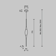 Подвесной светодиодный светильник Modelux Modestyle MS.88921.1 CH 4