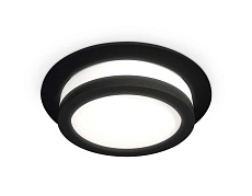 Комплект встраиваемого светильника Ambrella light XC8051017 SBK/FR черный песок/белый матовый GX53 (C8051, N8415)