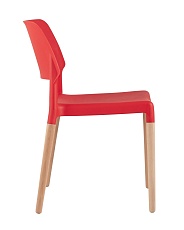 Кухонный стул Stool Group BISTRO красный с деревян. Ножками 8086 RED 1