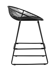 Полубарный стул Stool Group UFO черный с черной подушкой UFO-24A-P11 BL/BL 3