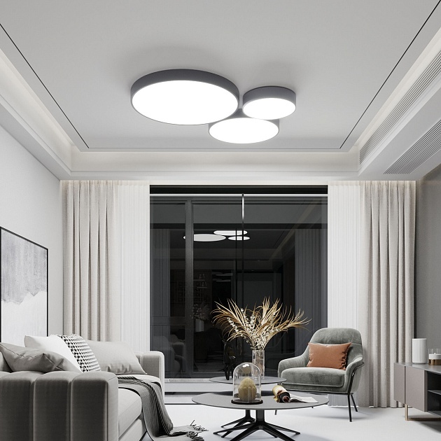 Потолочный светодиодный светильник Eurosvet Entire 90318/1 серый изображение 5 Потолочный светодиодный светильник Eurosvet Entire 90318/1 серый Фото № 5