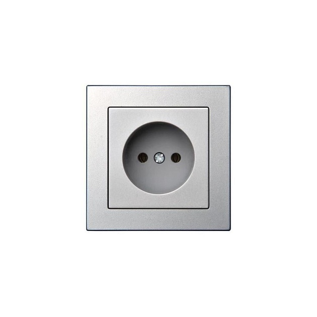 Розетка 2P Liregus Epsilon серебро 28-175 изображение 1 Розетка 2P Liregus Epsilon серебро 28-175 Фото № 1