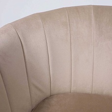 Поворотное кресло AksHome Melon бежевый велюр/черный 102945 2