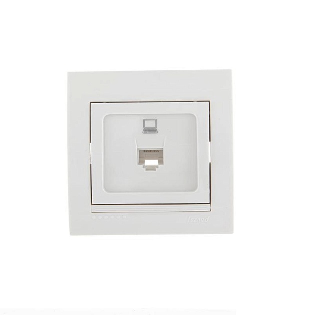 Розетка компьютерная Lezard Deriy белая 702-0202-139 изображение 1 Розетка компьютерная Lezard Deriy белая 702-0202-139 Фото № 1