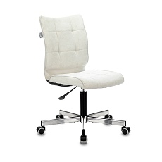 Офисное кресло Бюрократ CH-330M/VELV20 без подлокотников молочный Velvet 20 крестовина металл