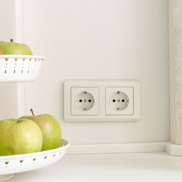 Розетка с заземлением Werkel перламутровый рифленый W1171013 4690389161001 Фото № 6