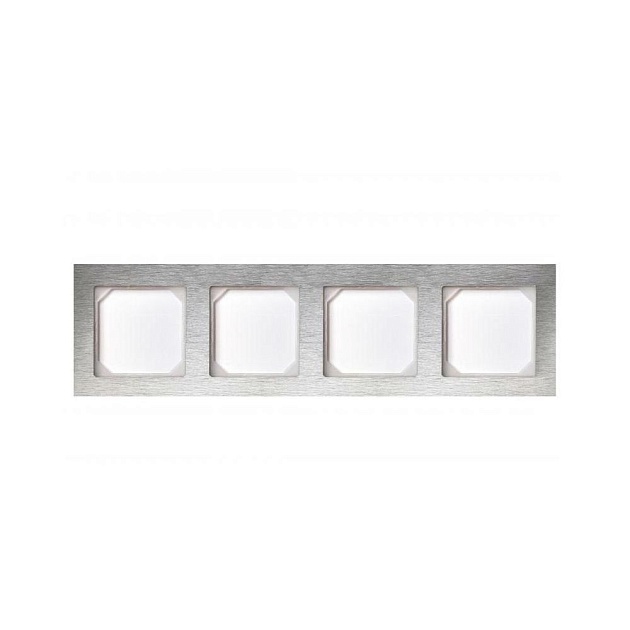 Рамка 4-постовая Liregus Epsilon сталь 28-2274 изображение 1 Рамка 4-постовая Liregus Epsilon сталь 28-2274 Фото № 1