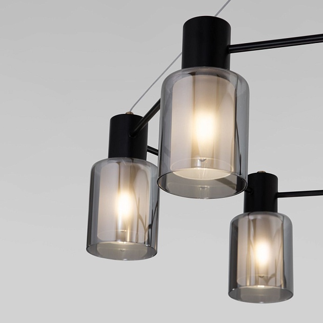 Подвесная люстра Eurosvet Notion 70219/6 черный/античная бронза изображение 2 Подвесная люстра Eurosvet Notion 70219/6 черный/античная бронза Фото № 2