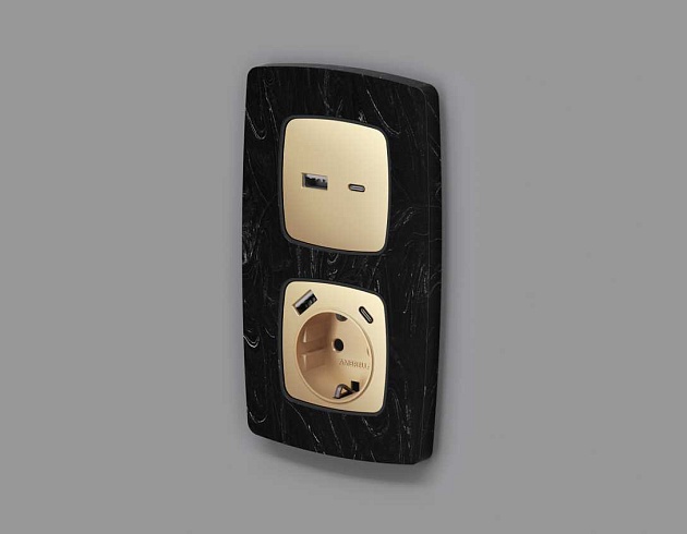 Лицевая панель розетки AMBRELLA VOLT OP6100 Фото № 2