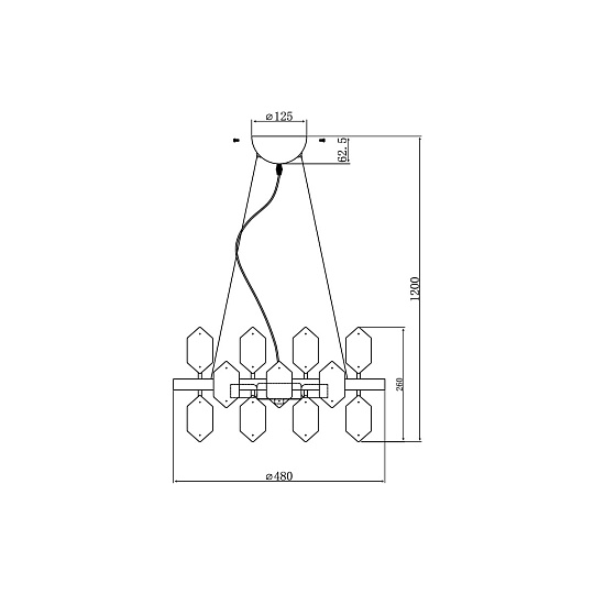 Подвесная люстра Vele Luce Polaris VL4153P16 Фото № 5