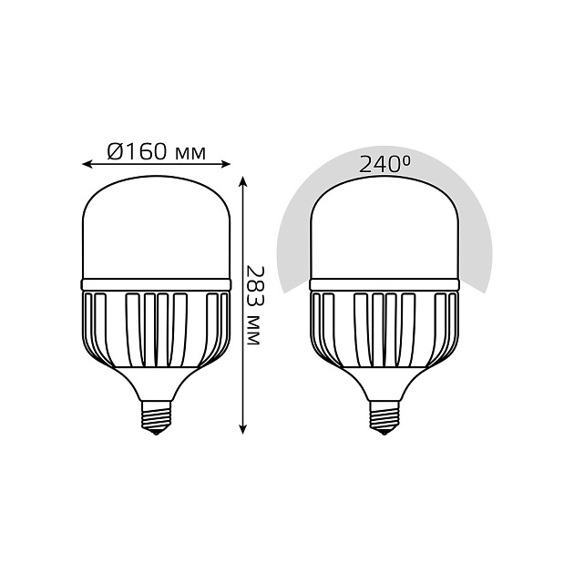 Лампа светодиодная Gauss E40 95W 4100K матовая 60420 Фото № 4