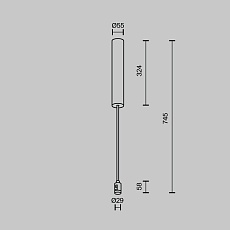 Комплектующие для трековой системы Maytoni Technical TRA159C-BB1-PT 1