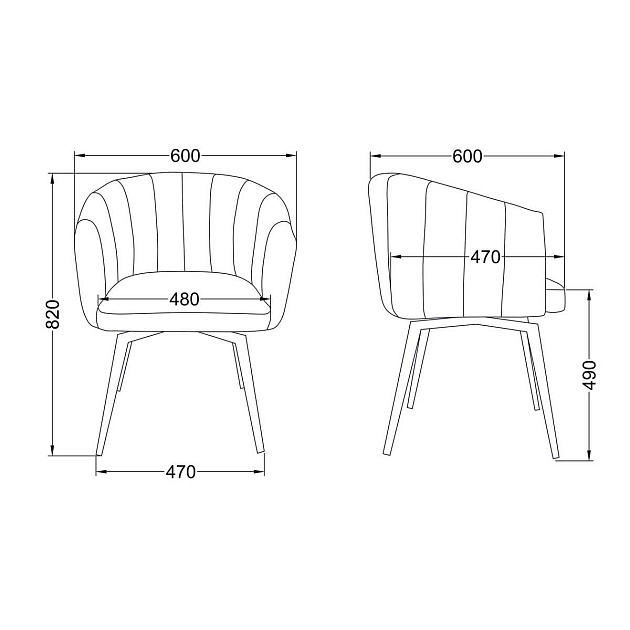 Поворотное кресло AksHome Melon серый, велюр 79675 изображение 2 Поворотное кресло AksHome Melon серый, велюр 79675 Фото № 2