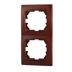 Рамка 2-ая вертикальная Lezard Mira вишня 701-0601-152