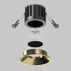 Встраиваемый светодиодный светильник Maytoni Round DL058-12W3K-BS 2