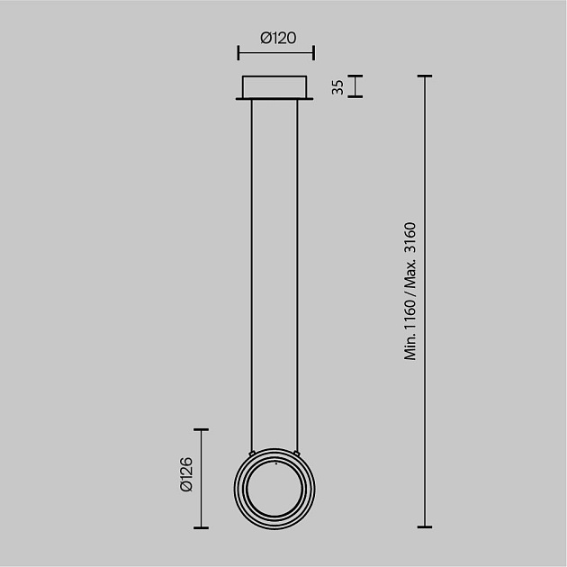 Подвесной светодиодный светильник Maytoni Pharao MOD361PL-L7BS3K Фото № 6