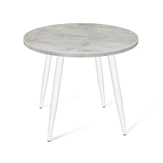 Кухонный стол Sheffilton SHT-TU14/80 МДФ белый муар/бетон светлый 6328796108