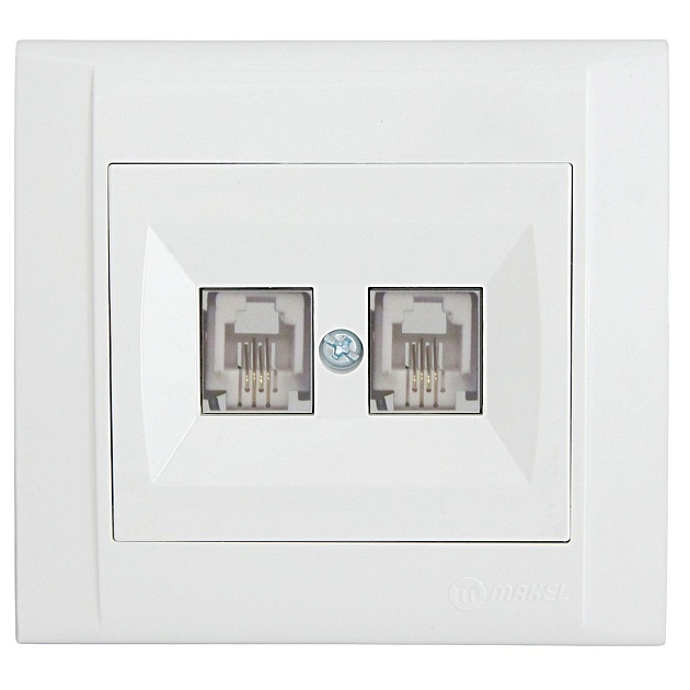 Розетка тf евро двойная Makel Defne 42001034 Фото № 1