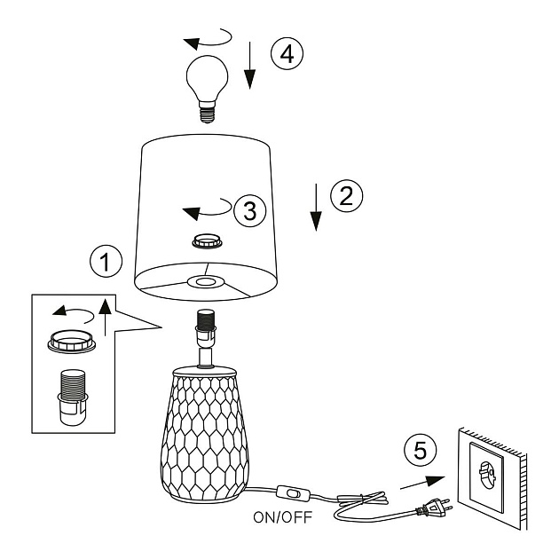 Настольная лампа Rivoli Bertha 7071-502 Б0057272 Фото № 2