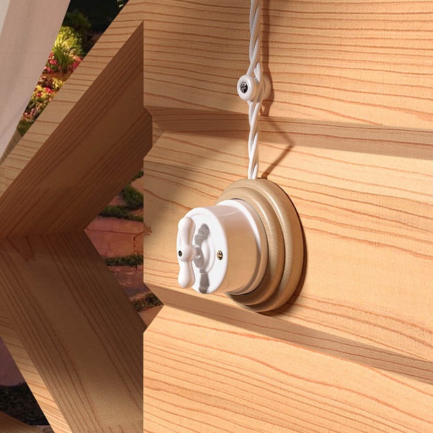 Переключатель-выключатель Werkel одноклавишный Retro белый W5612001 4690389166709 изображение 5 Переключатель-выключатель Werkel одноклавишный Retro белый W5612001 4690389166709 Фото № 5