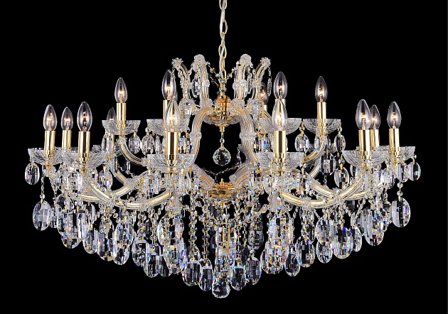 Подвесная люстра Crystal Lux Hollywood SP12+6 Gold Фото № 3
