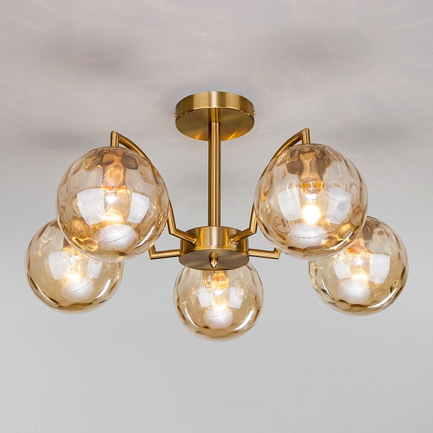 Потолочная люстра Eurosvet Оптима Eden 30178/5 латунь изображение 1 Потолочная люстра Eurosvet Оптима Eden 30178/5 латунь Фото № 1