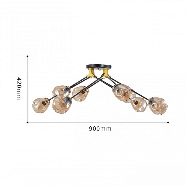 Потолочная люстра Arte Milano Amalfi 252588/8 Br Фото № 2
