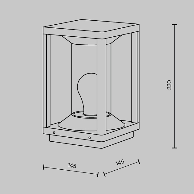 Уличный светильник Maytoni Cell O452FL-01GF изображение 2 Уличный светильник Maytoni Cell O452FL-01GF Фото № 2