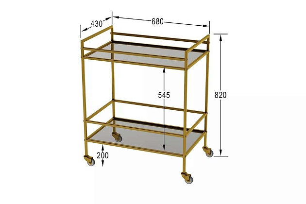 Сервировочный стол Калифорния Поинт золото 9034986101 Фото № 8