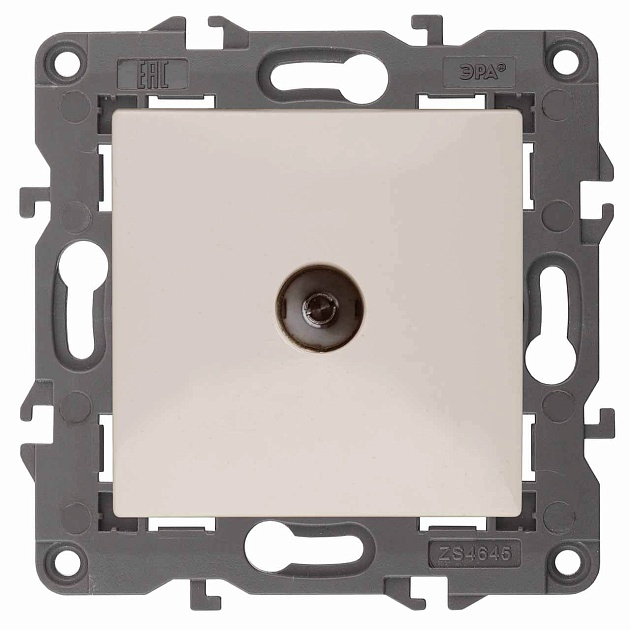 ТВ-розетка проходная ЭРА Elegance 14-3102-02 Б0034297 изображение 1 ТВ-розетка проходная ЭРА Elegance 14-3102-02 Б0034297 Фото № 1