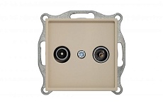 ТВ-розетка оконечная TV/радио Liregus Retro кремовый омбре 29-129 2