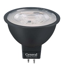 Лампа General GLDEN-MR16-8-230-GU5.3-4500 Черная Dif 60