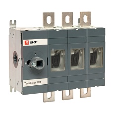 Рубильник 800A 3P без рукоятки управления TwinBlock EKF PROxima tb-s-800-3p