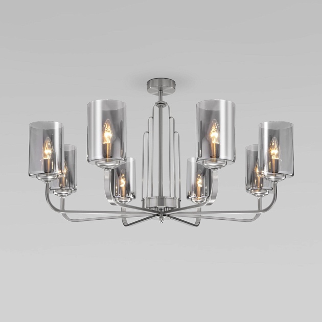 Потолочная люстра Eurosvet Defi 60138/8 сатин-никель Фото № 1