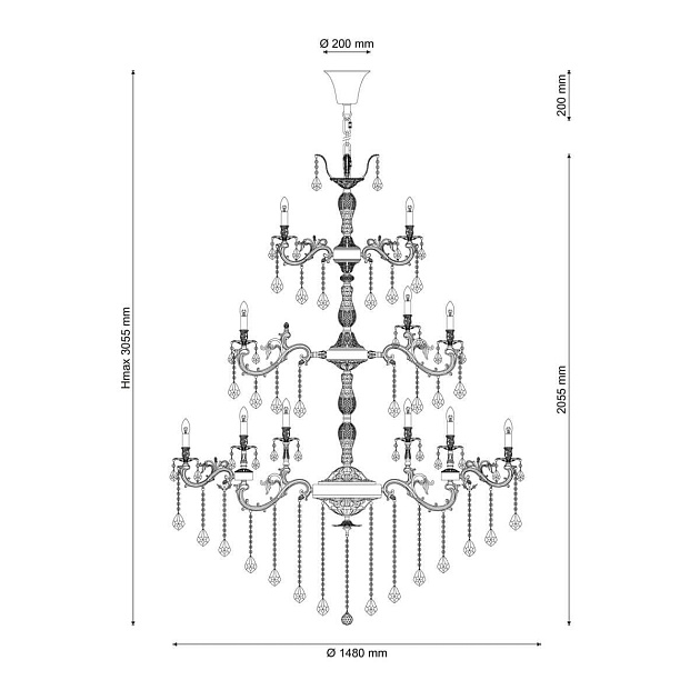 Каскадная люстра Lucia Tucci Barletta 122.60 Cream White изображение 2 Каскадная люстра Lucia Tucci Barletta 122.60 Cream White Фото № 2