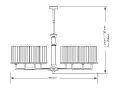 Подвесная люстра KUTEK MOOD Artu Ryfel ART-ZW-8(Z)R 1