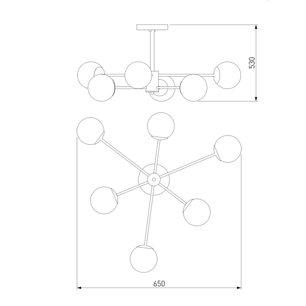 Потолочная люстра Eurosvet Ascot 30166/6 хром изображение 2 Потолочная люстра Eurosvet Ascot 30166/6 хром Фото № 2