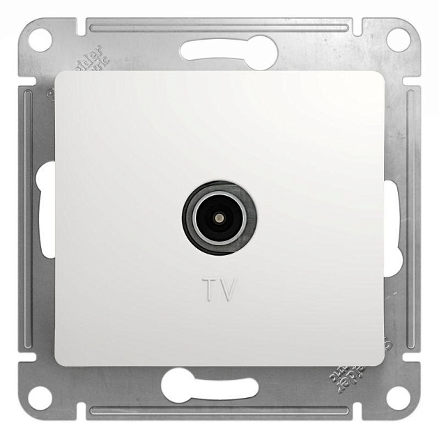 ТВ-розетка Systeme Electric Glossa белая GSL000193 Фото № 1